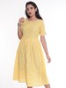 Yellow Check Voil Dress